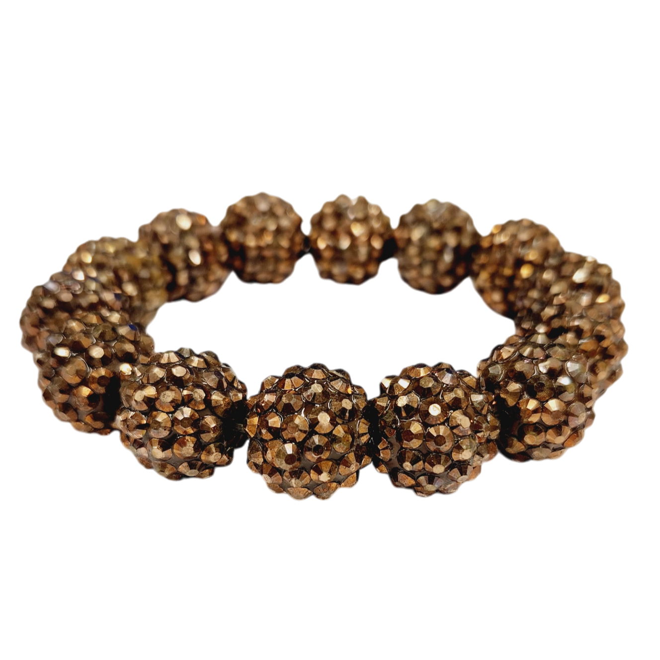 Brown Disco Ball Stretch Bracelet
