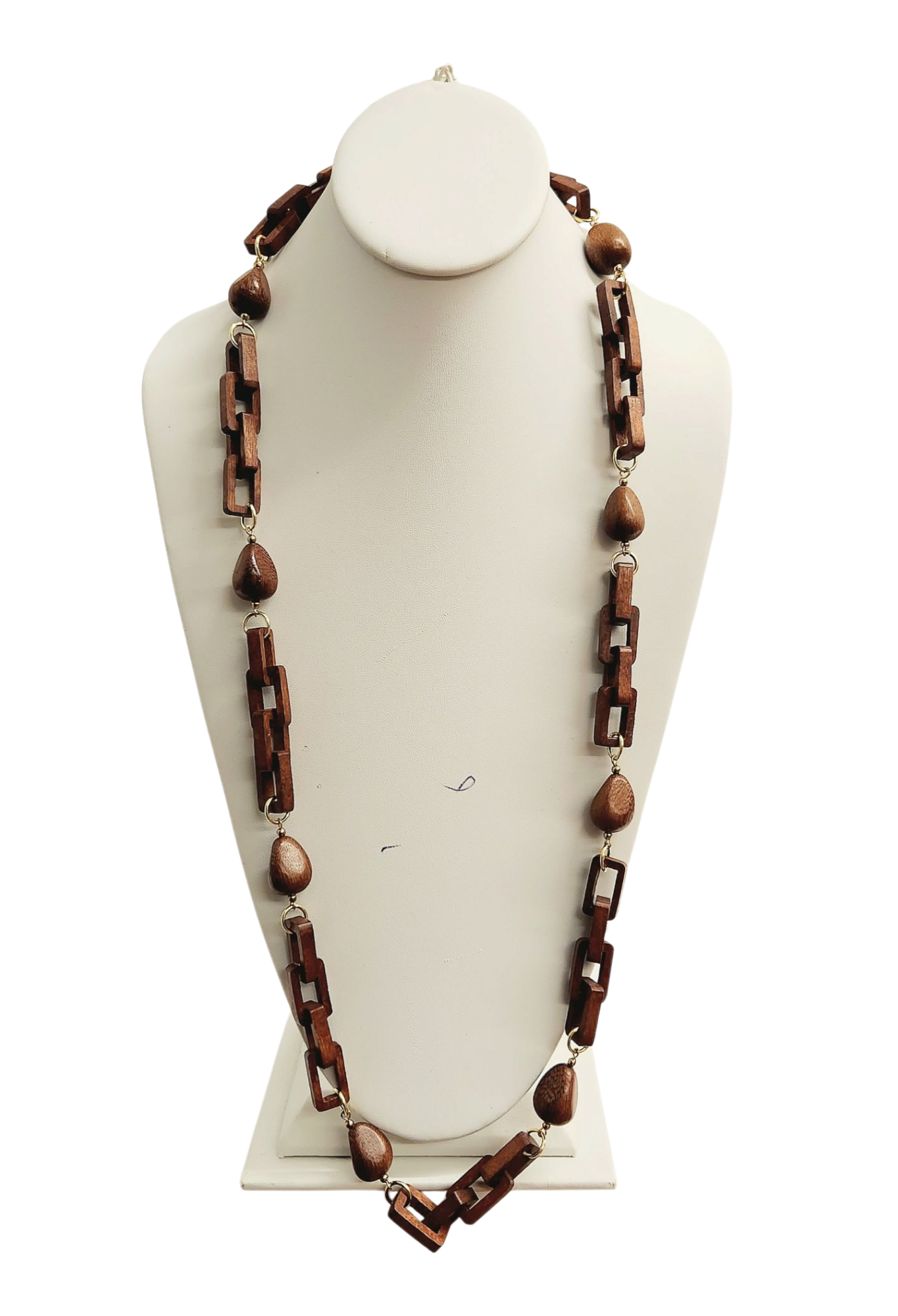 24" Brown Wood Necklace