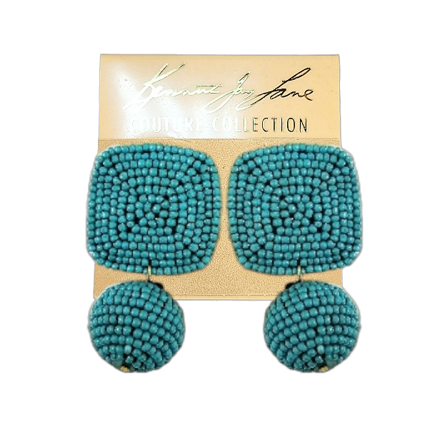 Turquoise Seed Bead Post Earring