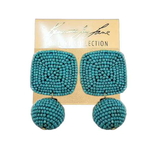 Turquoise Seed Bead Post Earring