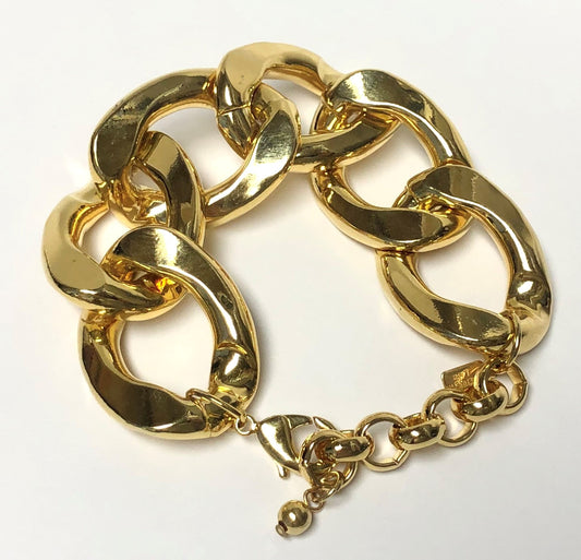 Gold Large Links Chain Bracelet