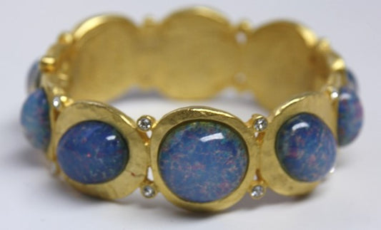 Blue Opal Cabochons Bracelet