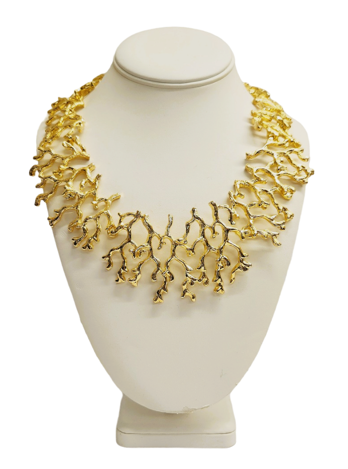 Gold Sea Branch Necklace
