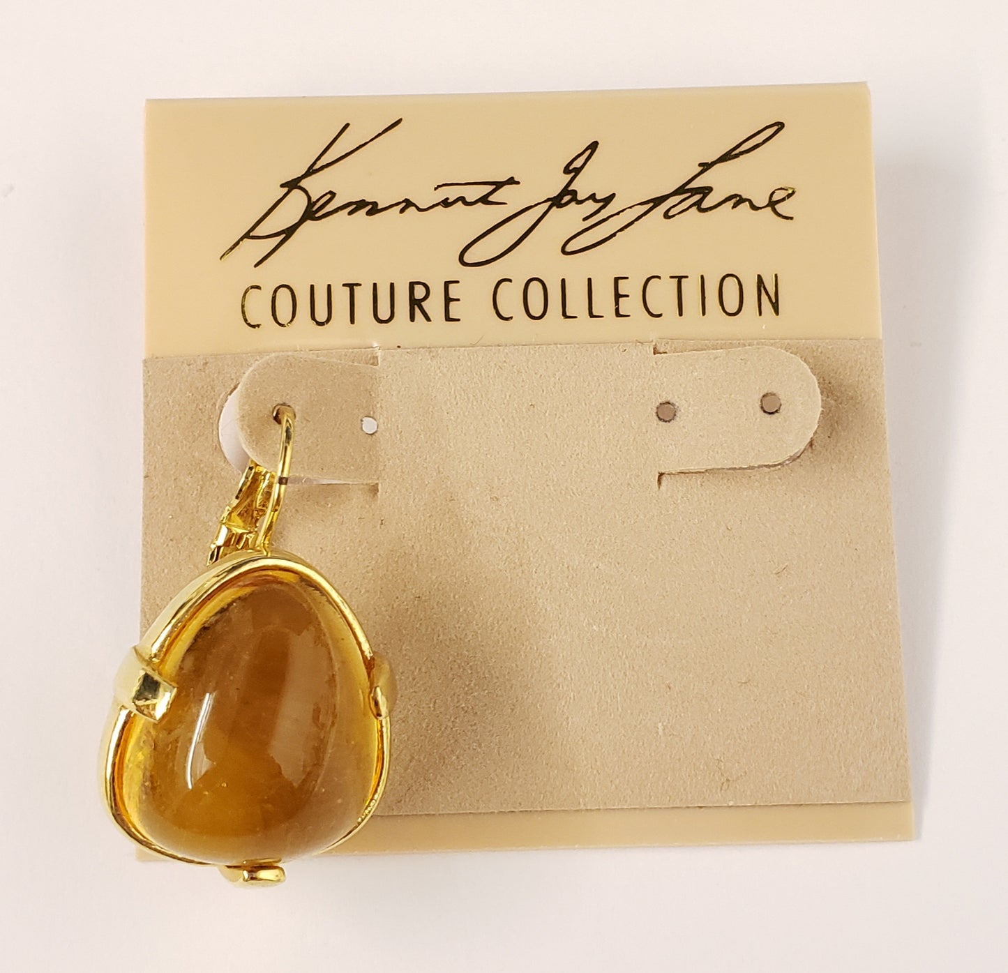 Gold Topaz Nugget Eurowire Earring