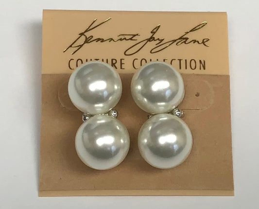 Silver with 14mm Light Cultura Top- Light Cultura Bottom Pearl Clip Ear