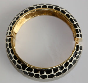 Black-White Animal Print Bangle