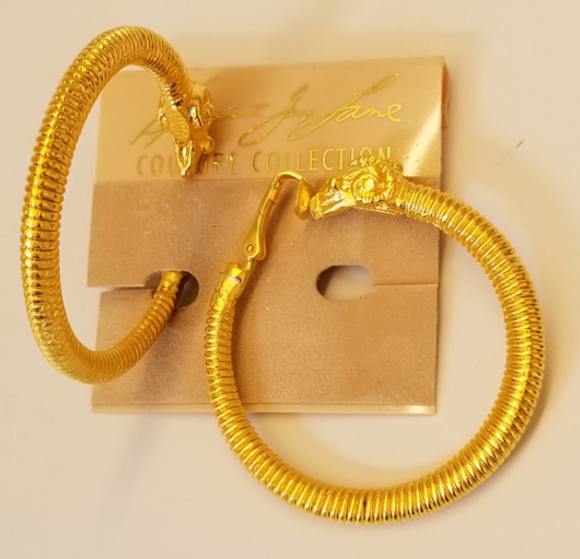 Gold Rams Head Hoop