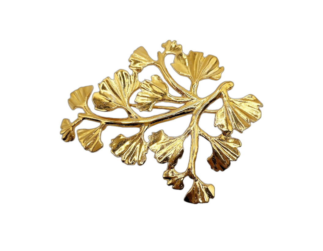 Gold Leaves on Vine Pin