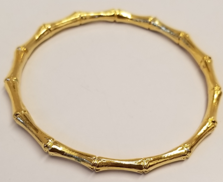Gold Bamboo Bangle Bracelet