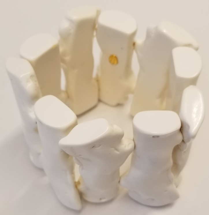 White Resin Branch Stretch Bracelet