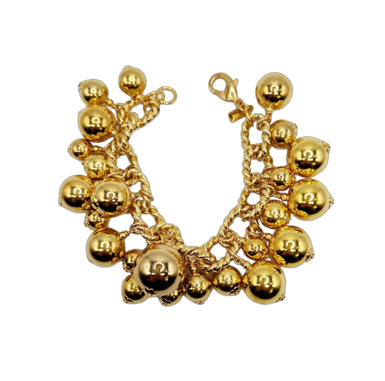 Gold Ball Cluster Bracelet