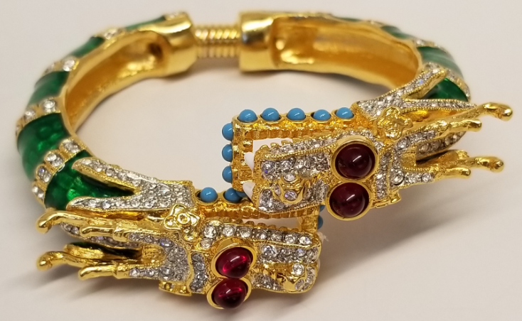 Green Dragon Turquoise Teeth Bracelet