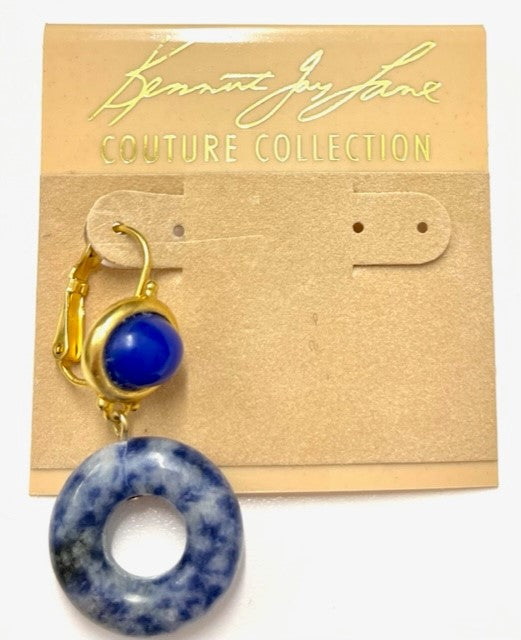 Lapis Top Lapis Lazuli Donut Drop Pierced Earring
