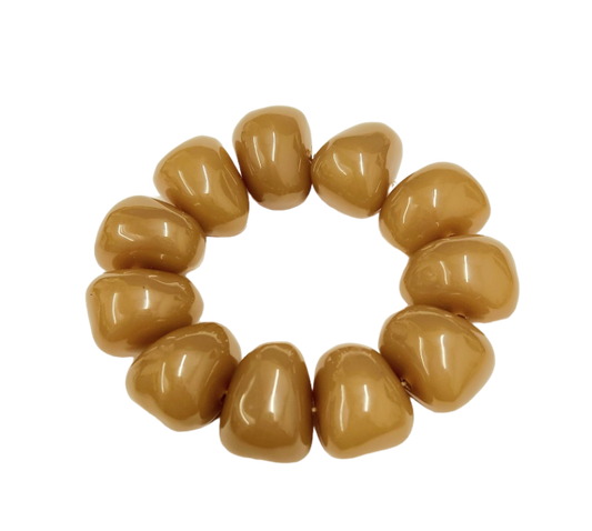 Beige Nugget Stretch Bracelet