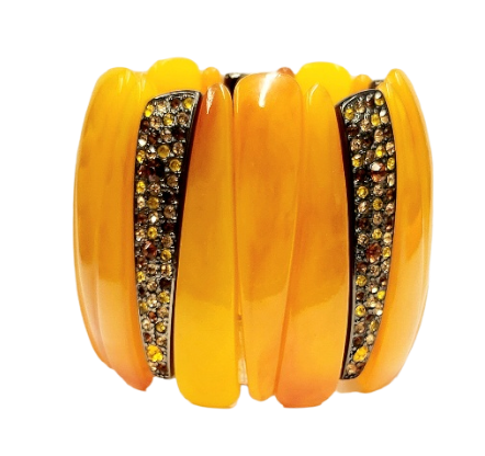 Amber with Multi-Topaz Bracelet