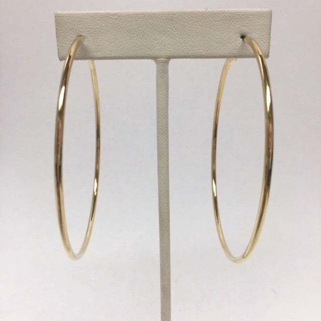 Gold Medium Post Hoop Earrings