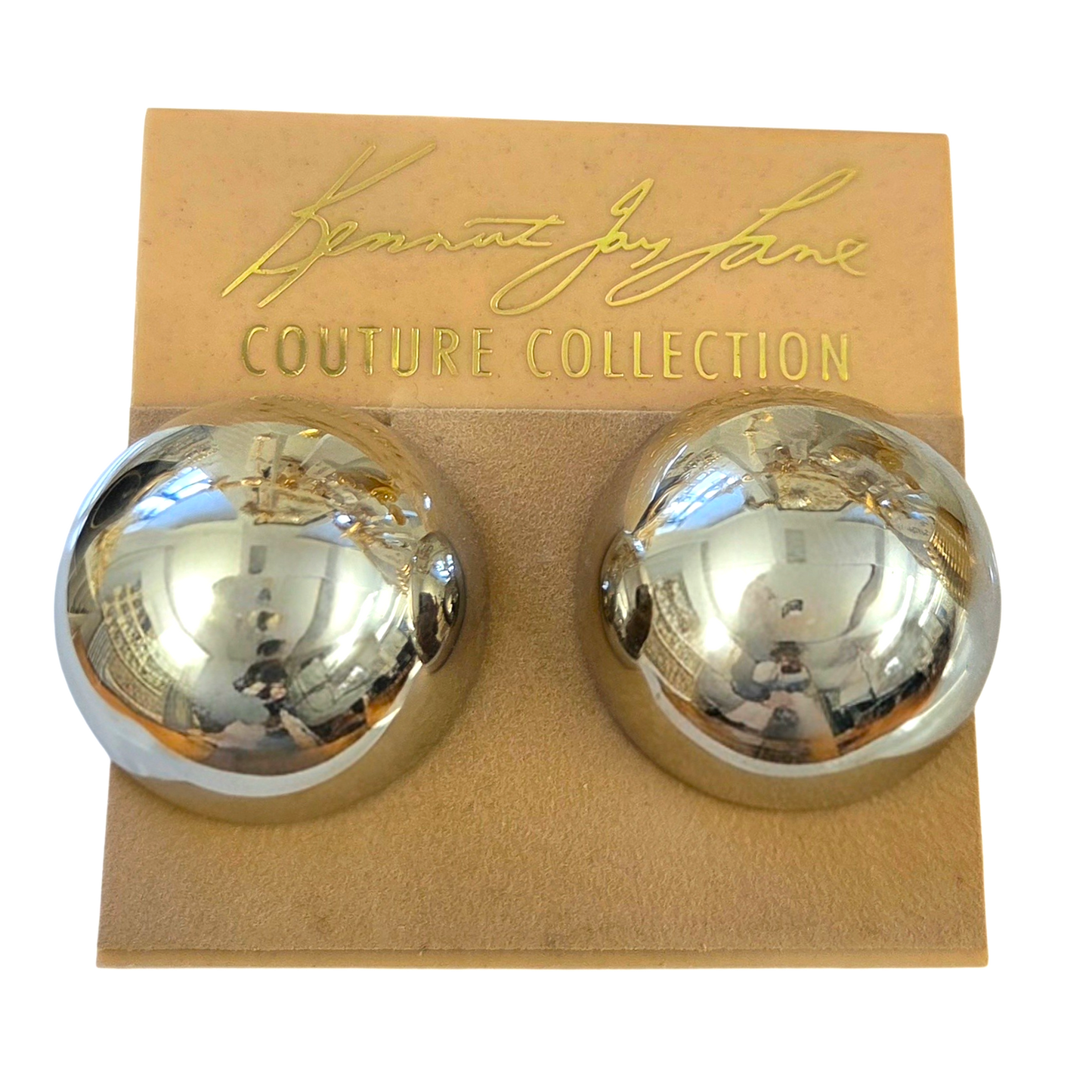 Polished Silver Domed Earring