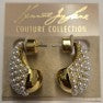 Teardrop Pierced Gold Earring with Pearl