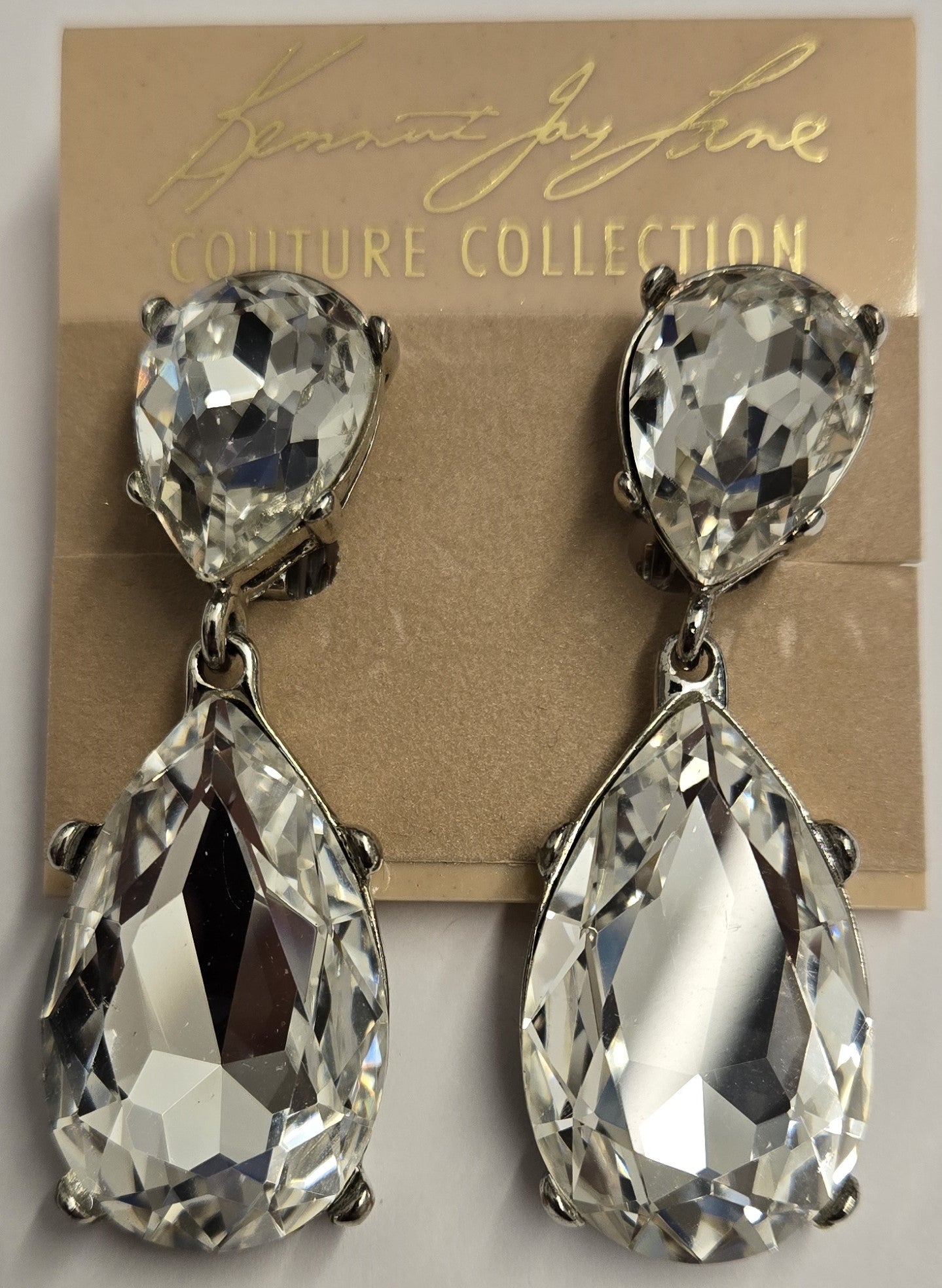 Silver Teardrop Earring Clip