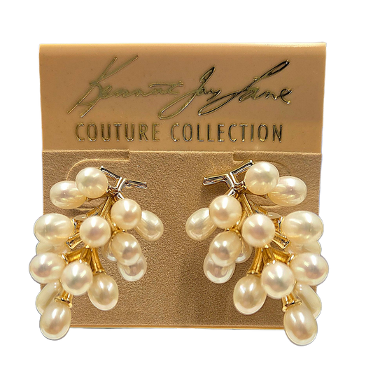 Gold with Freshwater Pearl Cluster Earring