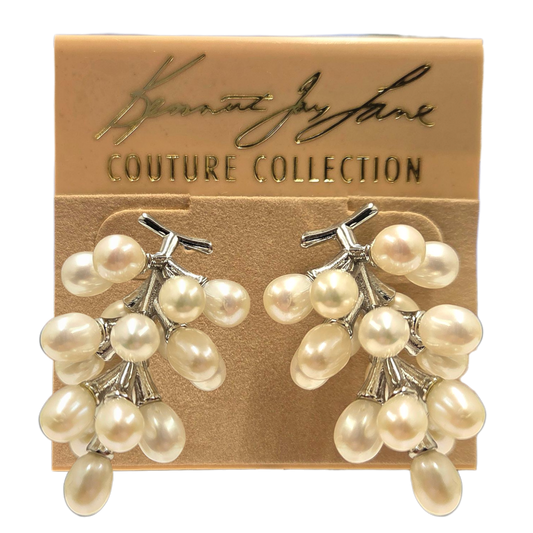 Silver with Freshwater Pearl Cluster Earring