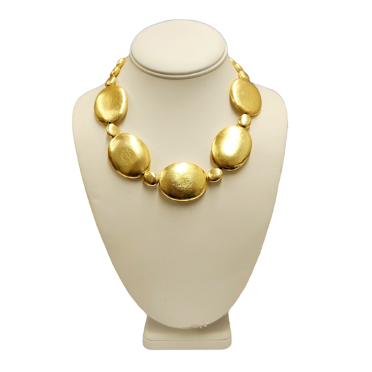 Gold Oval Necklace