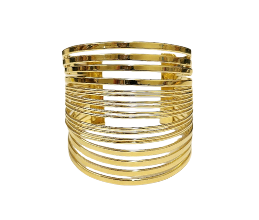 2 1/2" Wide Gold Openwork Cuff