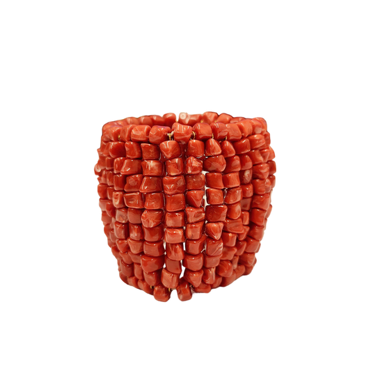 Dark Coral Stretch Bracelet
