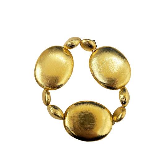 Gold Oval Stretch Bracelet