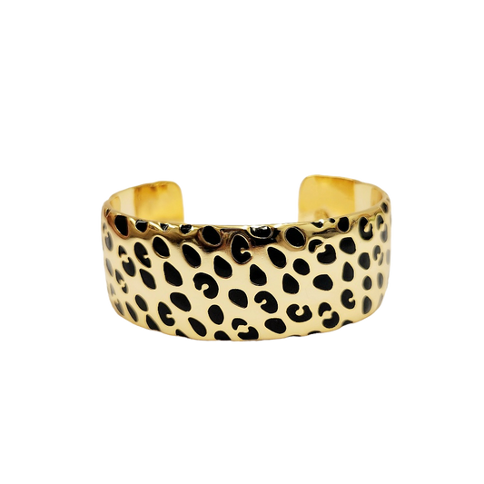 Black Spots Cuff Bracelet