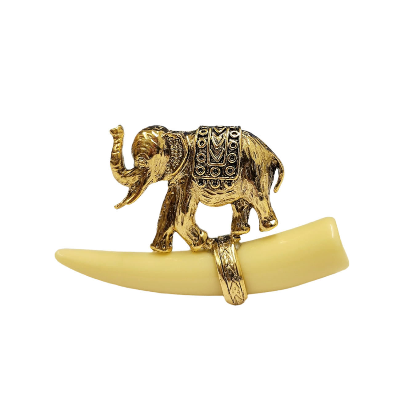 Elephant with Ivory Tusk Pin