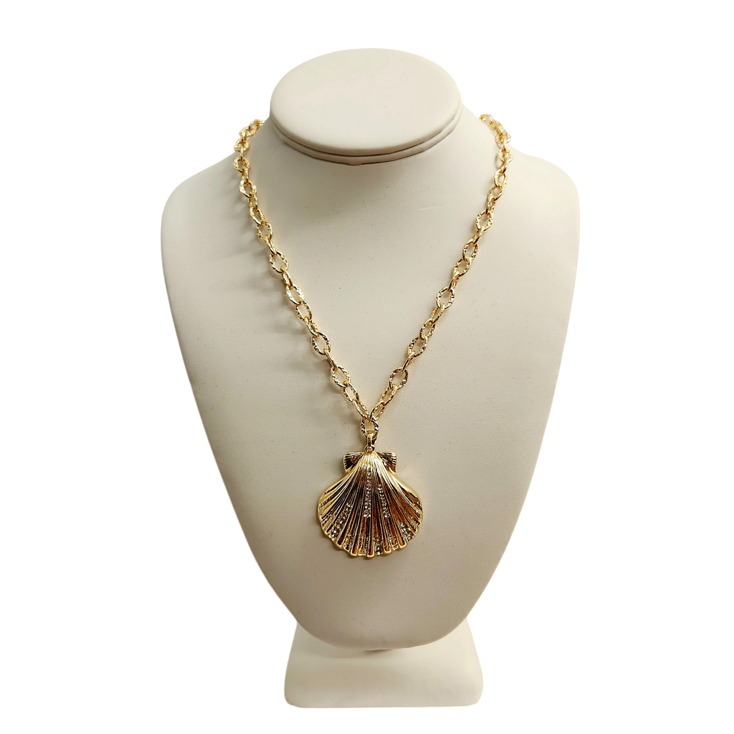 Crystal Shell Pendant Necklace