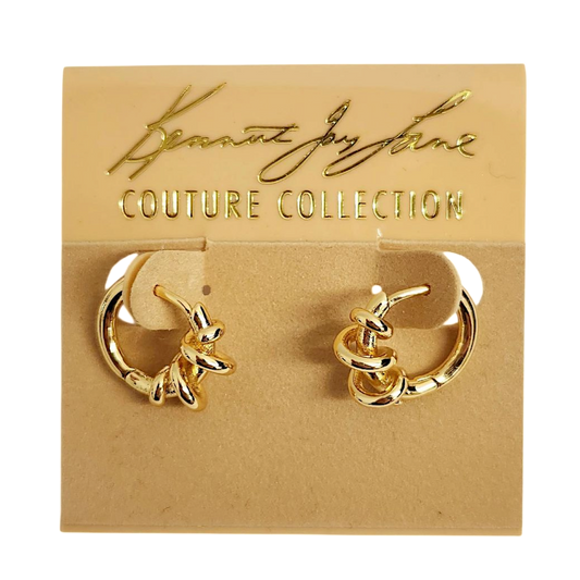 Gold Wrap Hoop Earring