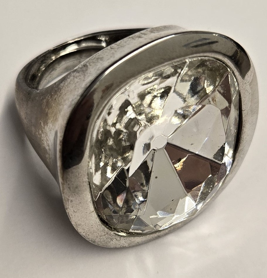 Polished Silver Crystal Headlight Ring