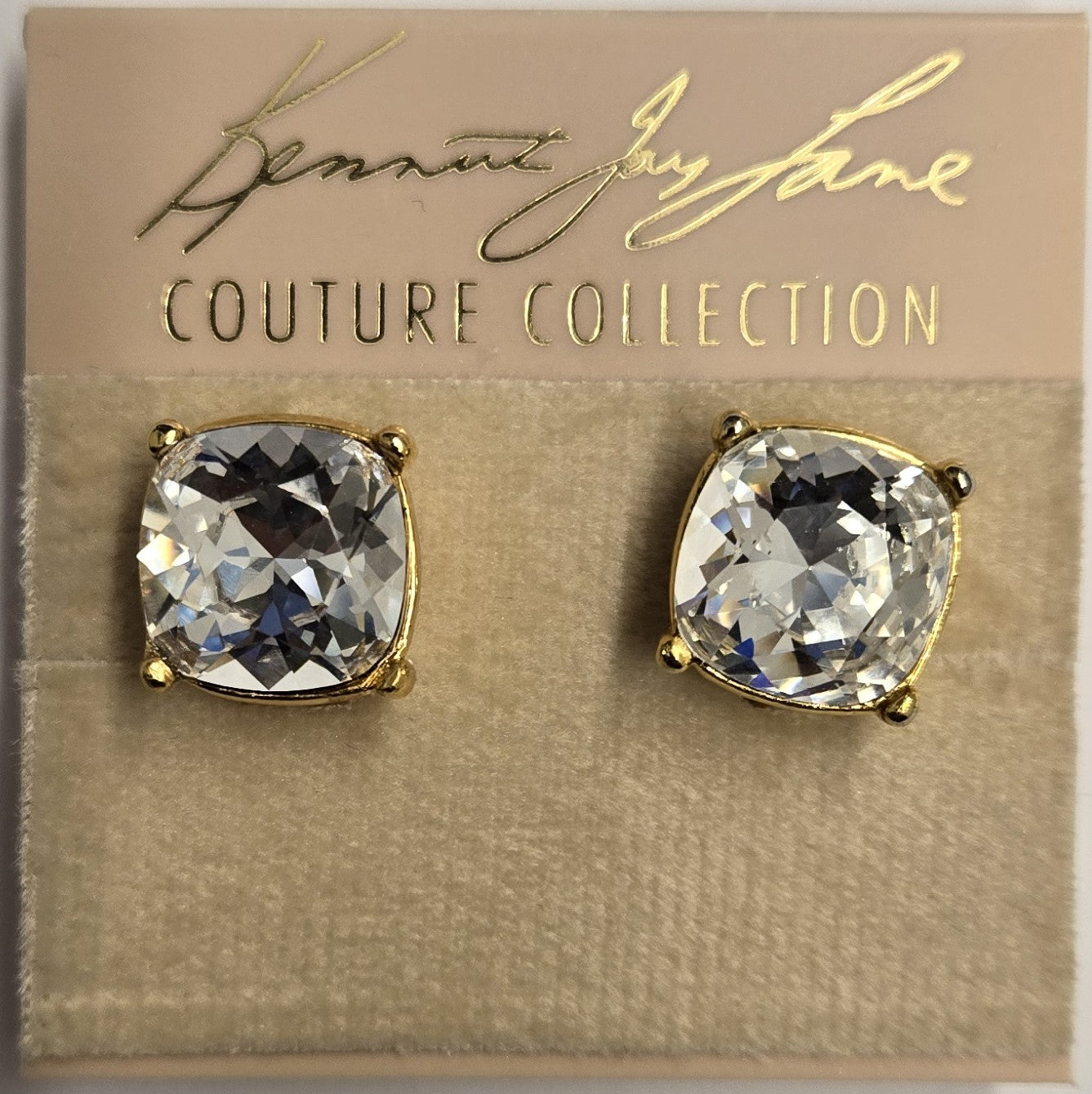 Gold with Crystal Clip Earring