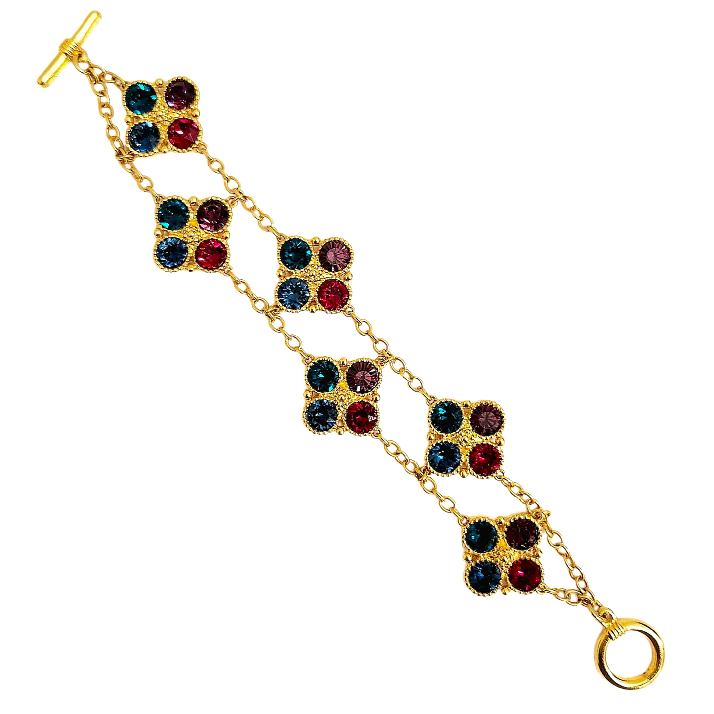Multi-Dark Gem Bracelet