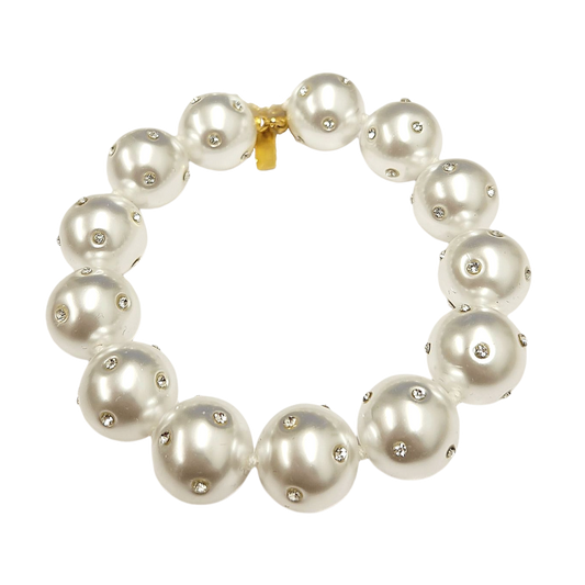Pearl and Crystal Stretch Bracelet