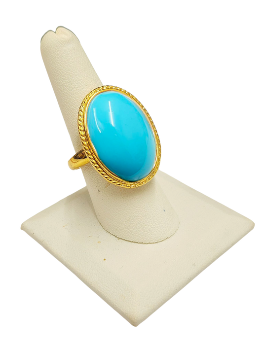 Turquoise Center Oval Ring