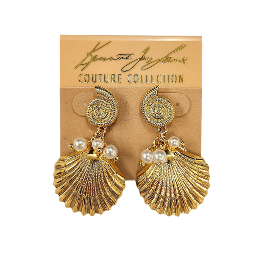 Sea Snail Pearl Shell Earring
