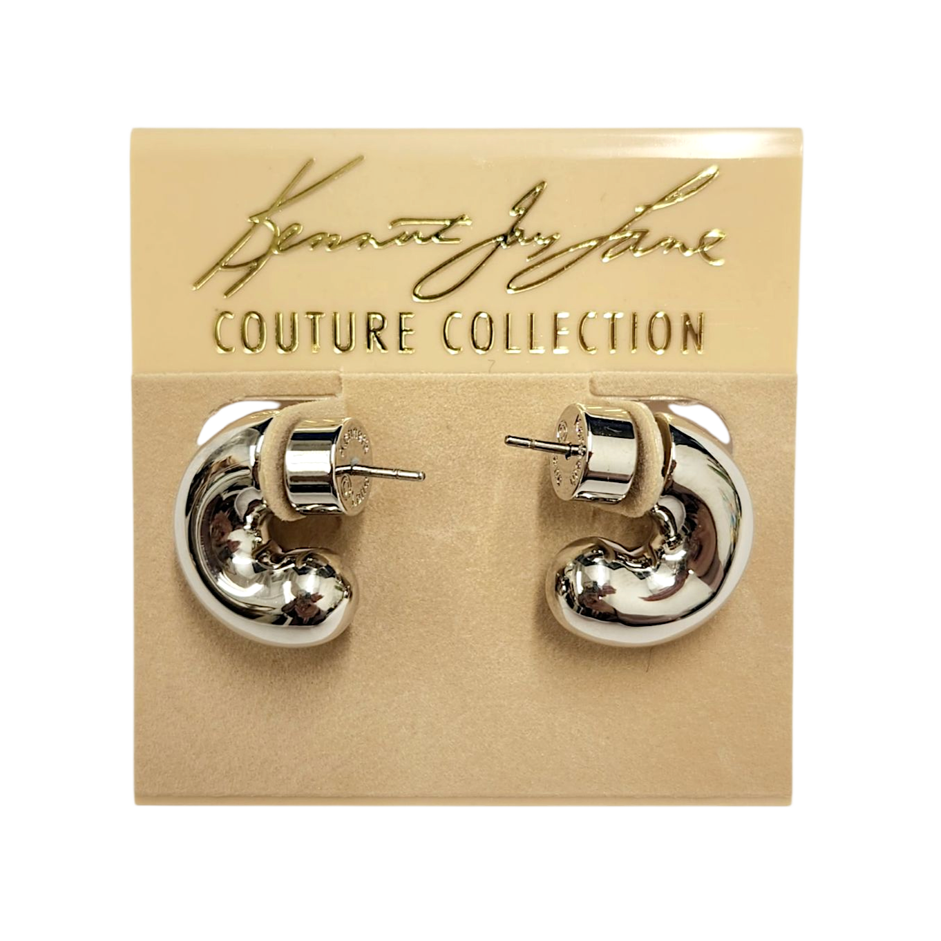 Polished Silver Huggie Earring