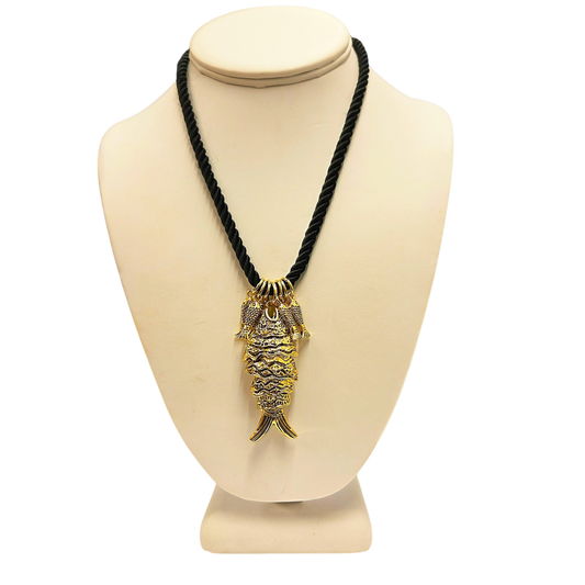 Antique Gold Fish Necklace