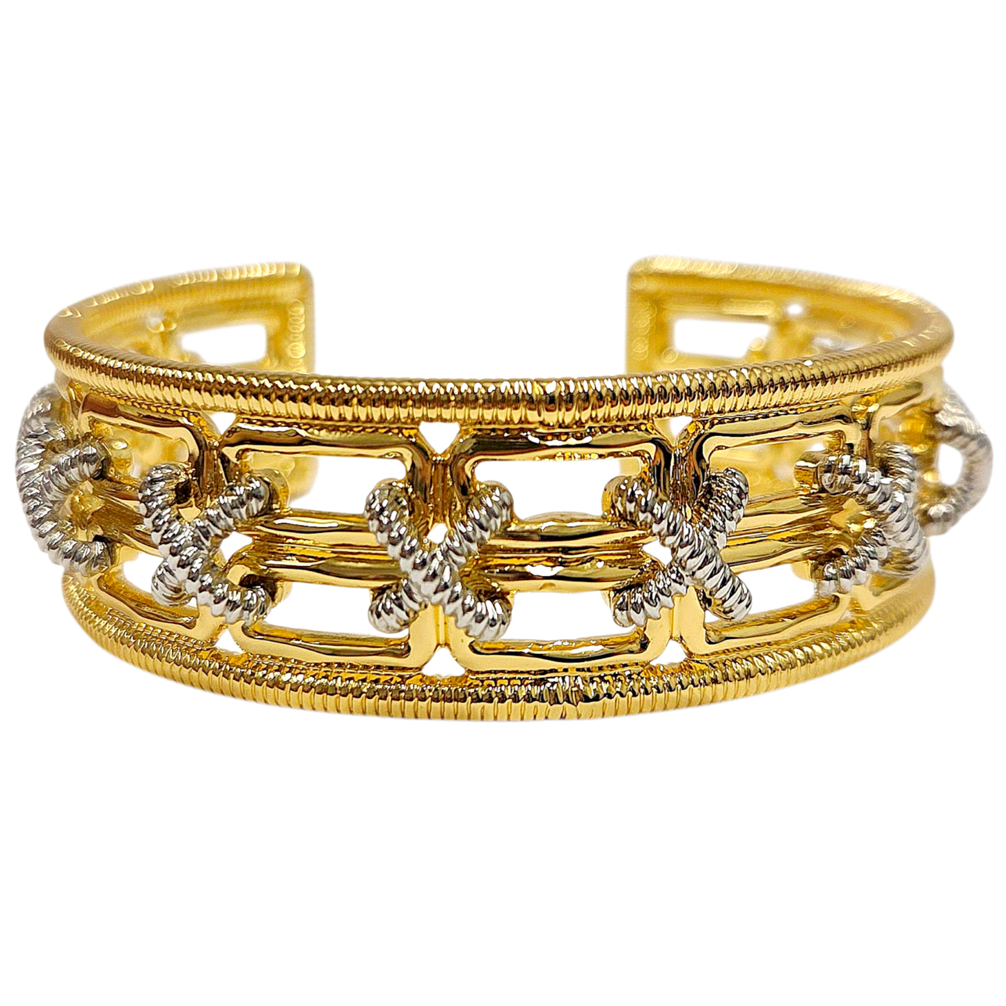 Gold Silver X Bracelet