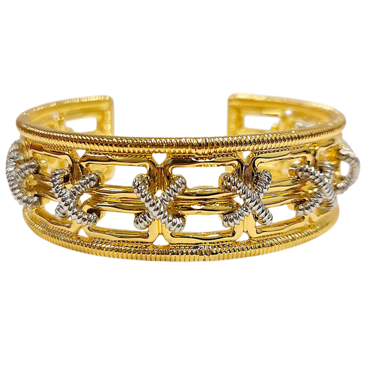 Gold Silver X Bracelet