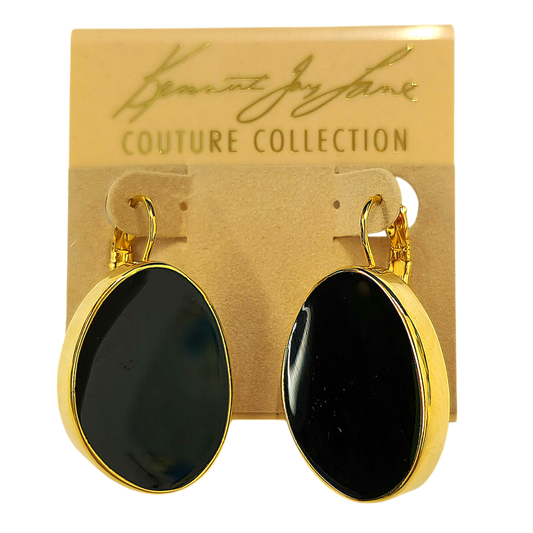 Black Enamel Earring