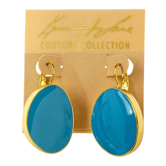 Turquoise Enamel Earring