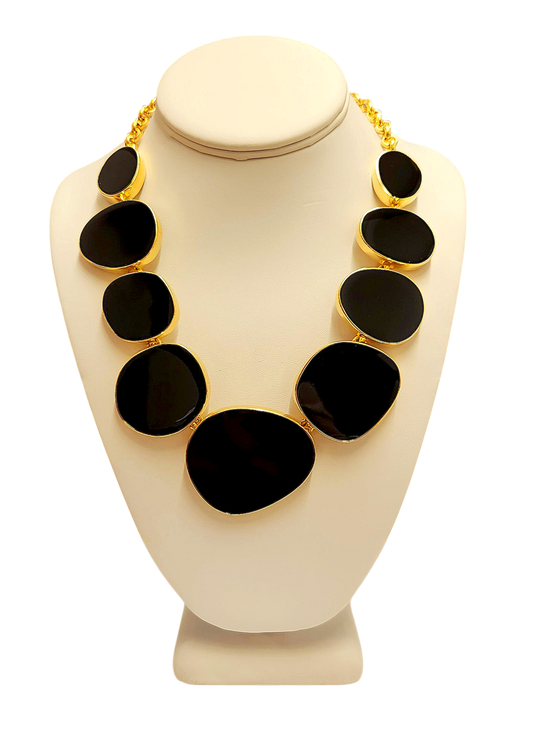 Black Enamel Necklace