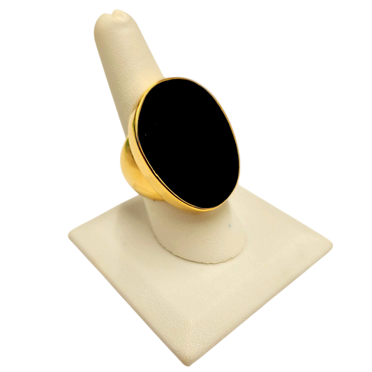 Black Enamel Ring