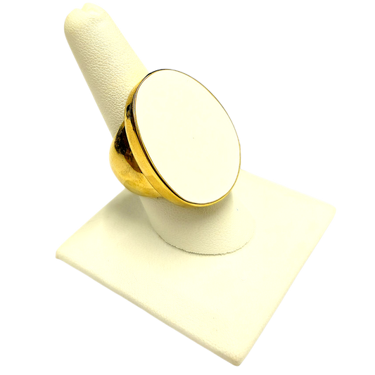 White Enamel Ring