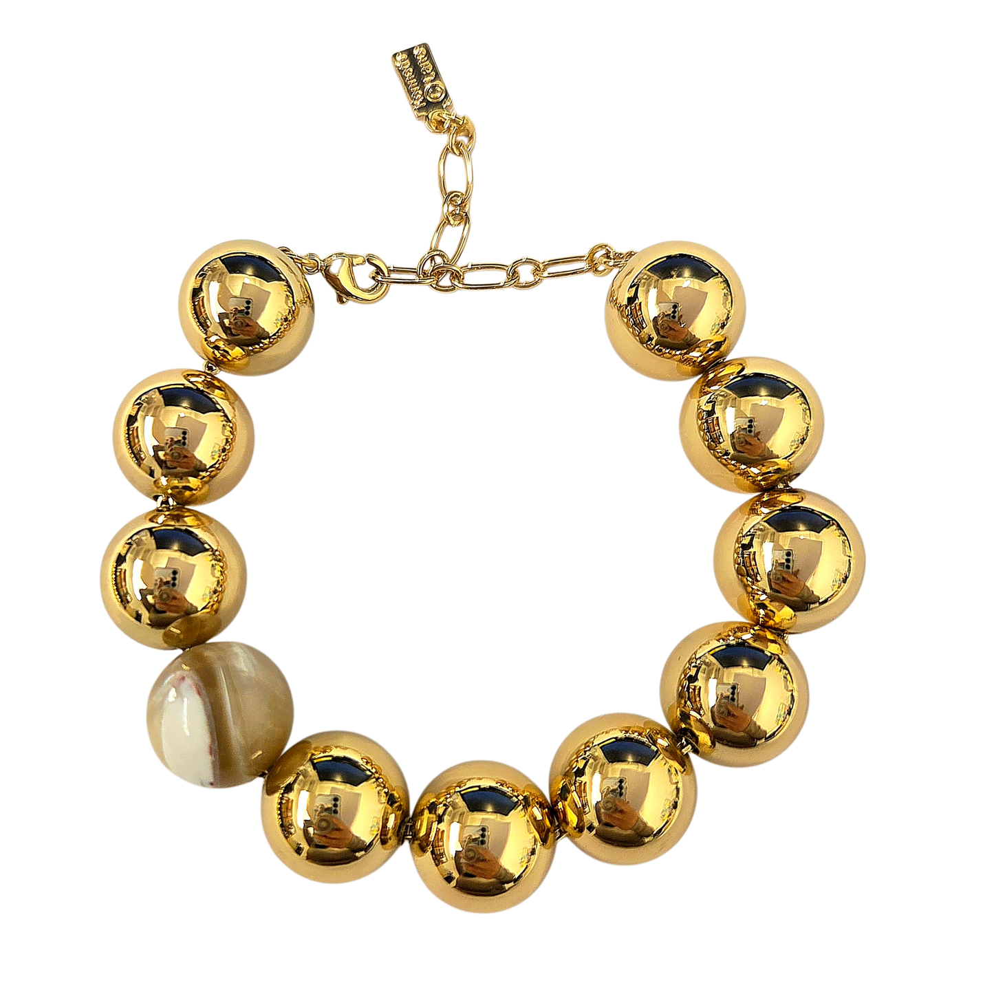 Polished Gold Agate Bracelet