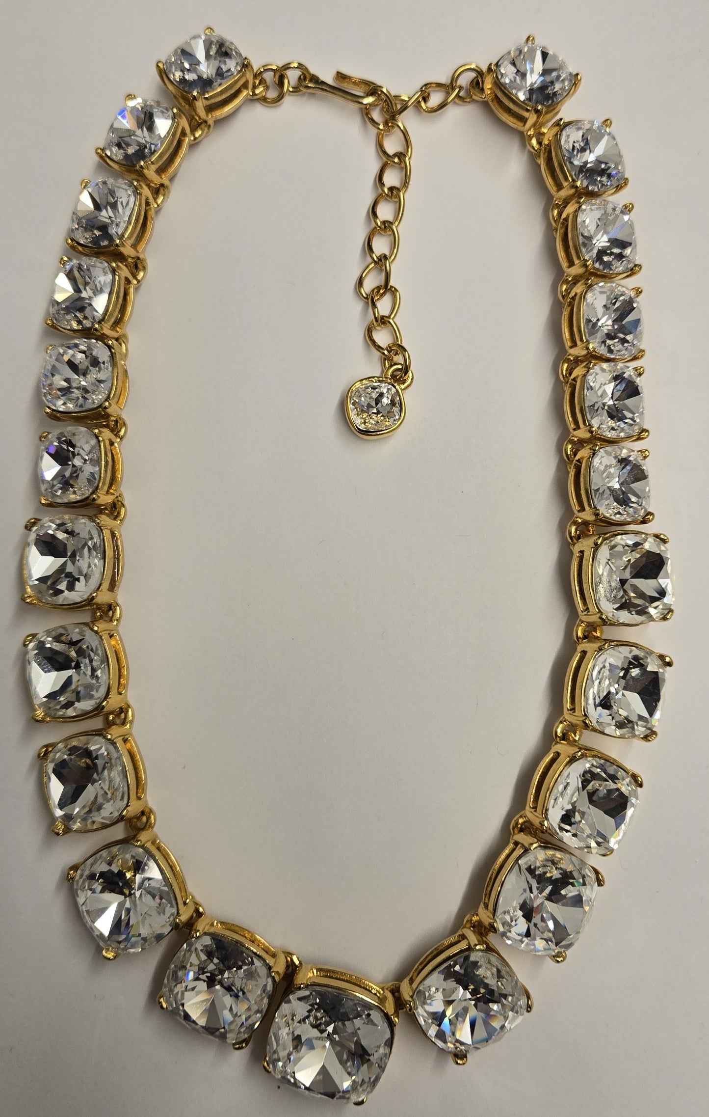 Gold Crystal Stone Headlight Necklace